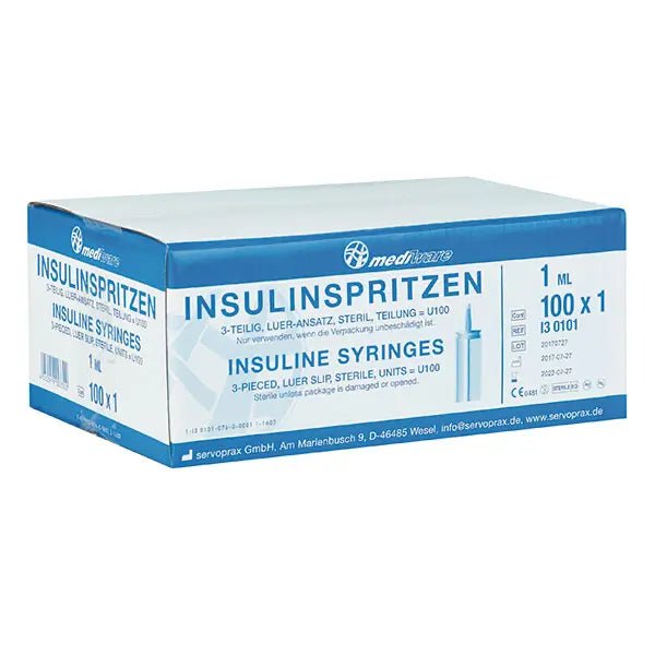 Insulinspritzen 1 ml – U 100 - Mediware