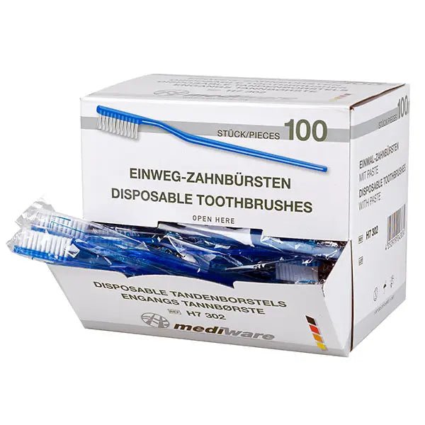 Einmal - Zahnbürsten - ohne Zahnpulver - Mediware