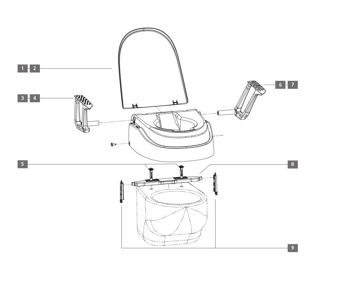 Toilettensitzerhöhung - Servoprax