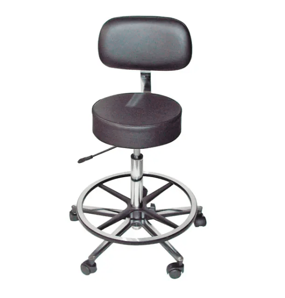Labor - /OP - Hocker ECO mit Rückenlehen & Fußstütze - Comfort Medical Equipment