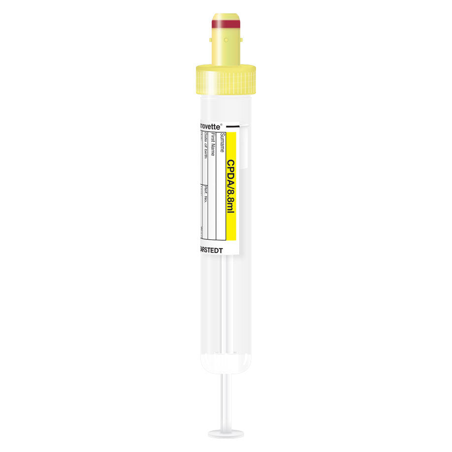 S-Monovetten 8,8 ml, 92 x 15 mm, CPDA1 Papieretikett, steril