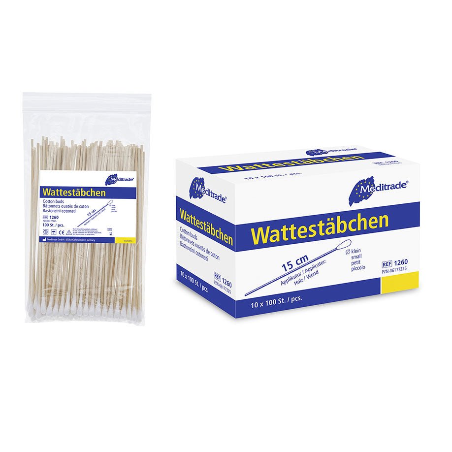 MeditradeWattestäbchen aus Birkenholz & Baumwolle – unsterilDocMed GmbH