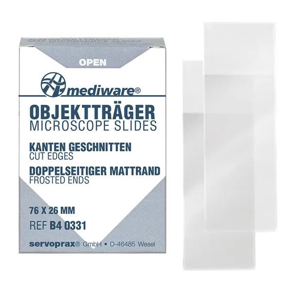 Objektträger Spezial - mit doppeltem Mattrand, mattiert - Mediware