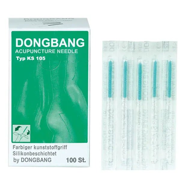 Akupunkturnadeln mit Kunststoffgriff - ocker - DONGBANG