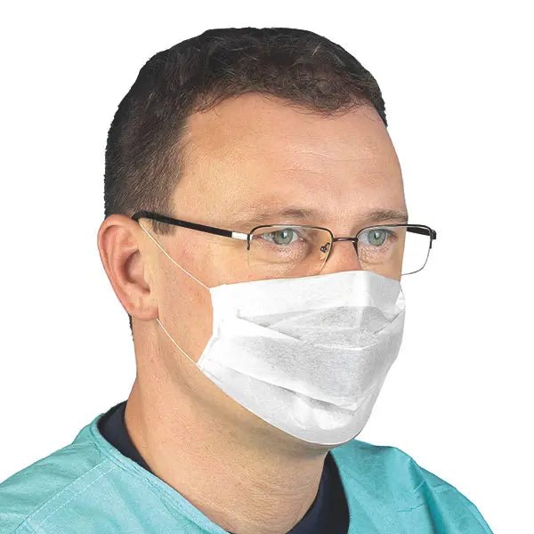Einweg Mund - Nasen - Bedeckung 2 - lagig - zweilagig / weiß - Mediware