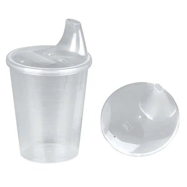 Einmal Trinkbecher mit Tülle - Deckel mit Luftöffnung, breite Trinktülle - USON PLAST A/S