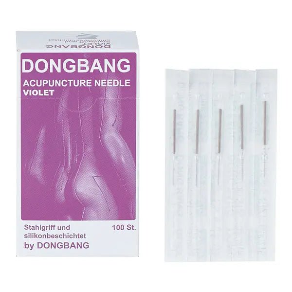 Akupunkturnadeln mit Stahlgriff - violett - DONGBANG