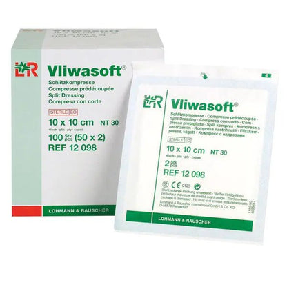 Vliwasoft Schlitzkompressen - 10 X 10 cm - Lohmann und Rauscher