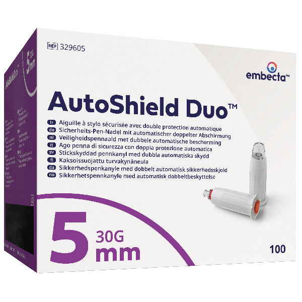 Embecta AutoShield Duo Sicherheits-Pen-Nadeln 30G x 5 mm