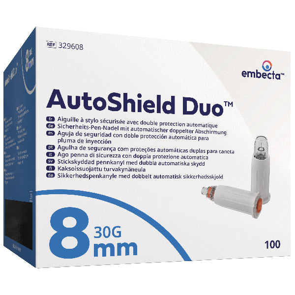 Embecta AutoShield Duo Sicherheits-Pen-Nadeln 30G x 8 mm