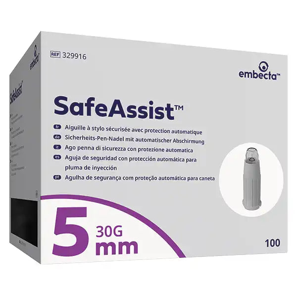 Embecta SafeAssist Sicherheits-Pen-Nadeln 30G x 5 mm