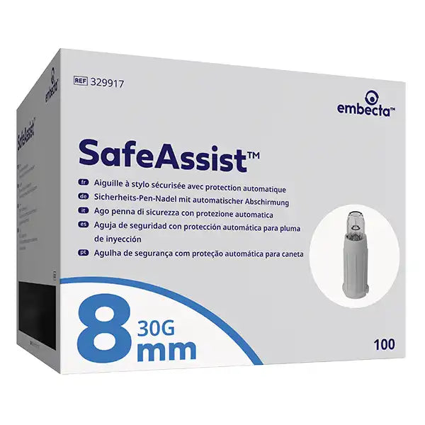 Embecta SafeAssist Sicherheits-Pen-Nadeln 30G x 8 mm 100 St.