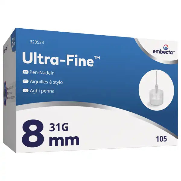 Embecta Micro-Fine Ultra-Fine Pen-Kanülen 31G x 8 mm
