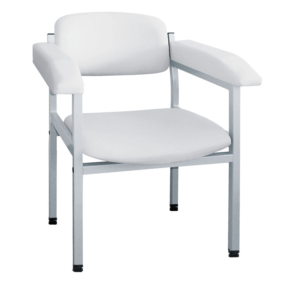 ratiomed blood collection chair, white, frame white aluminum