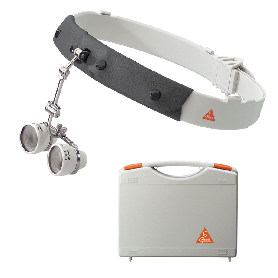 Headband binocular loupe C 2.3 K/340 mm