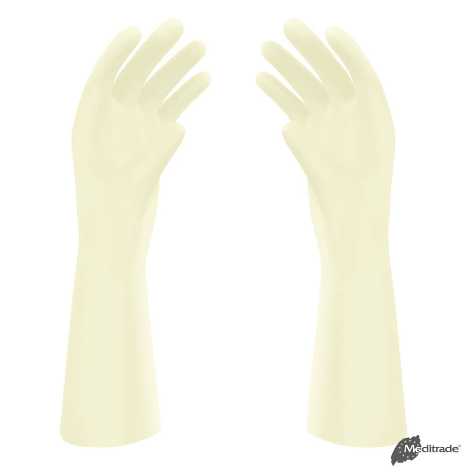 Reference Surgical gloves, latex, lightly powdered, sterile