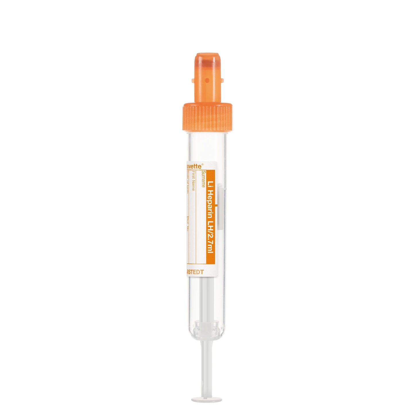 Sarstedt S-Monovette Lithium-Heparin LH 2,7 ml Orange (75 x 13 mm)