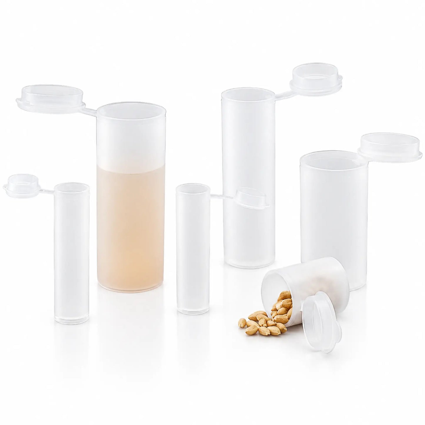 Sample container with attached lid - 2.5 ml