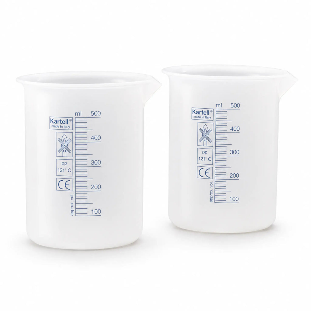 Graduated measuring cup, low profile polypropylene - 1.5 mm