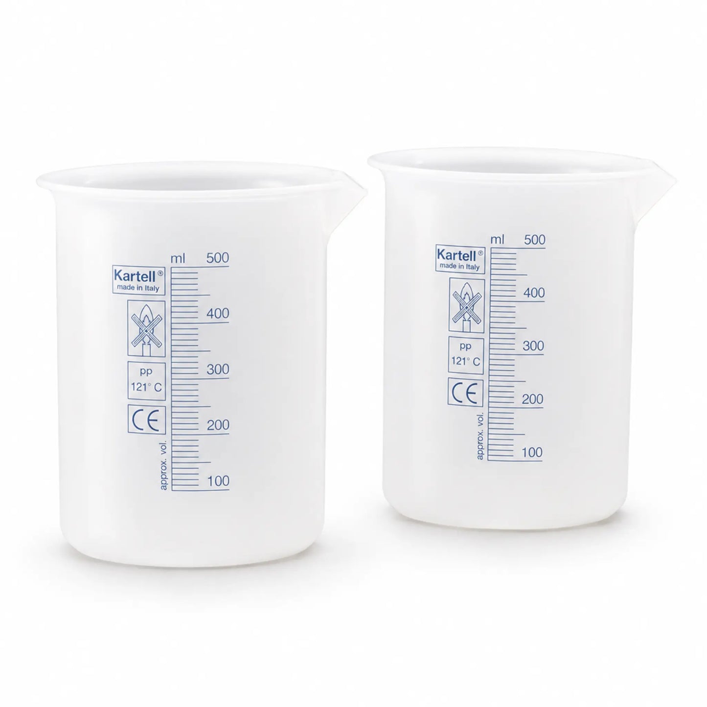 Graduated measuring cup, low form polypropylene