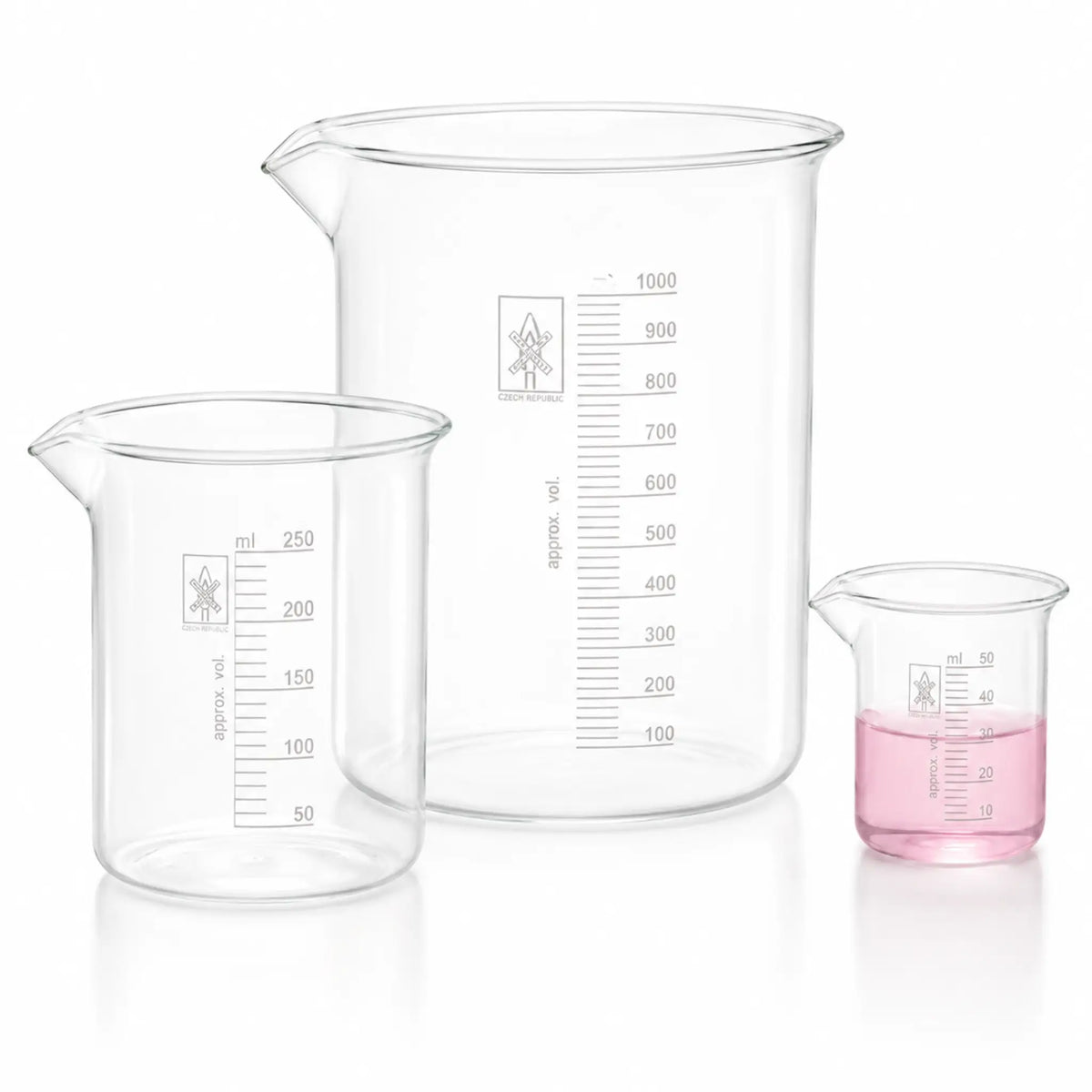 Messbecher graduiert, Niedrige Form PMP - 2.0 mm