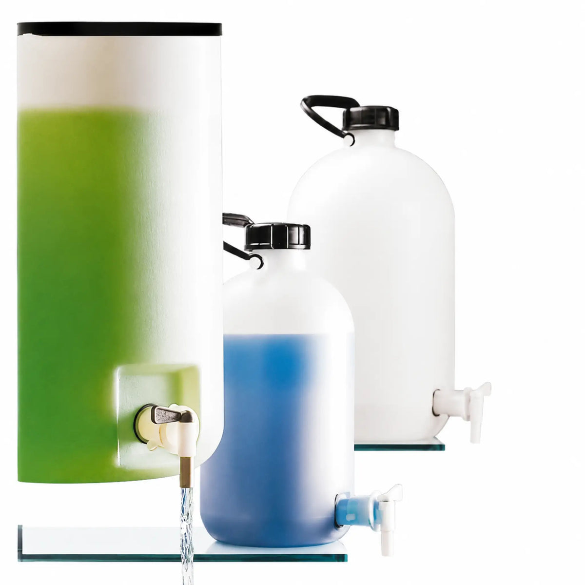 Storage container with drain tap