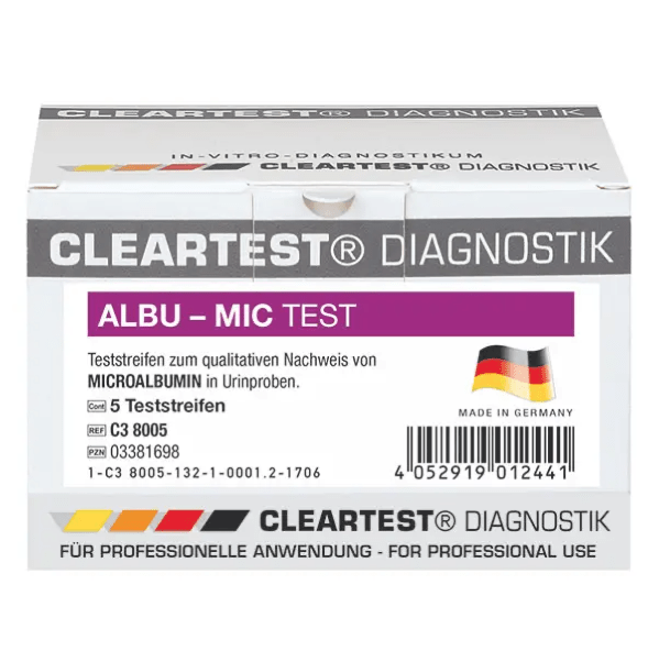 CleartestAlbu - Mic, Nierenfunktions - Teststreifen, einzeln eingesiegeltDocMed GmbH