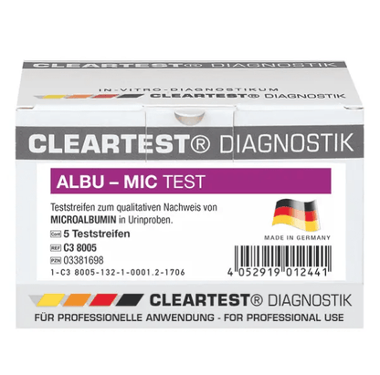 CleartestAlbu - Mic, Nierenfunktions - Teststreifen, einzeln eingesiegeltDocMed GmbH
