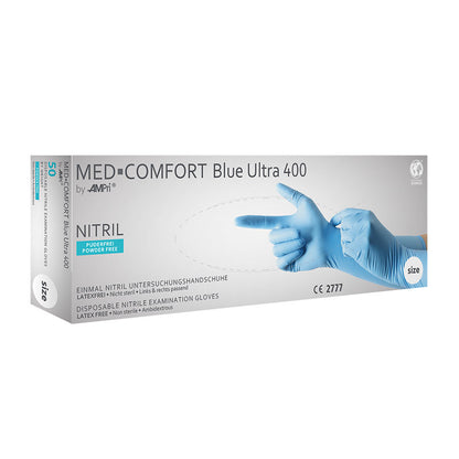 Med-Comfort Ultra 400 Nitrilhandschuhe blau, Gr. M, unsteril