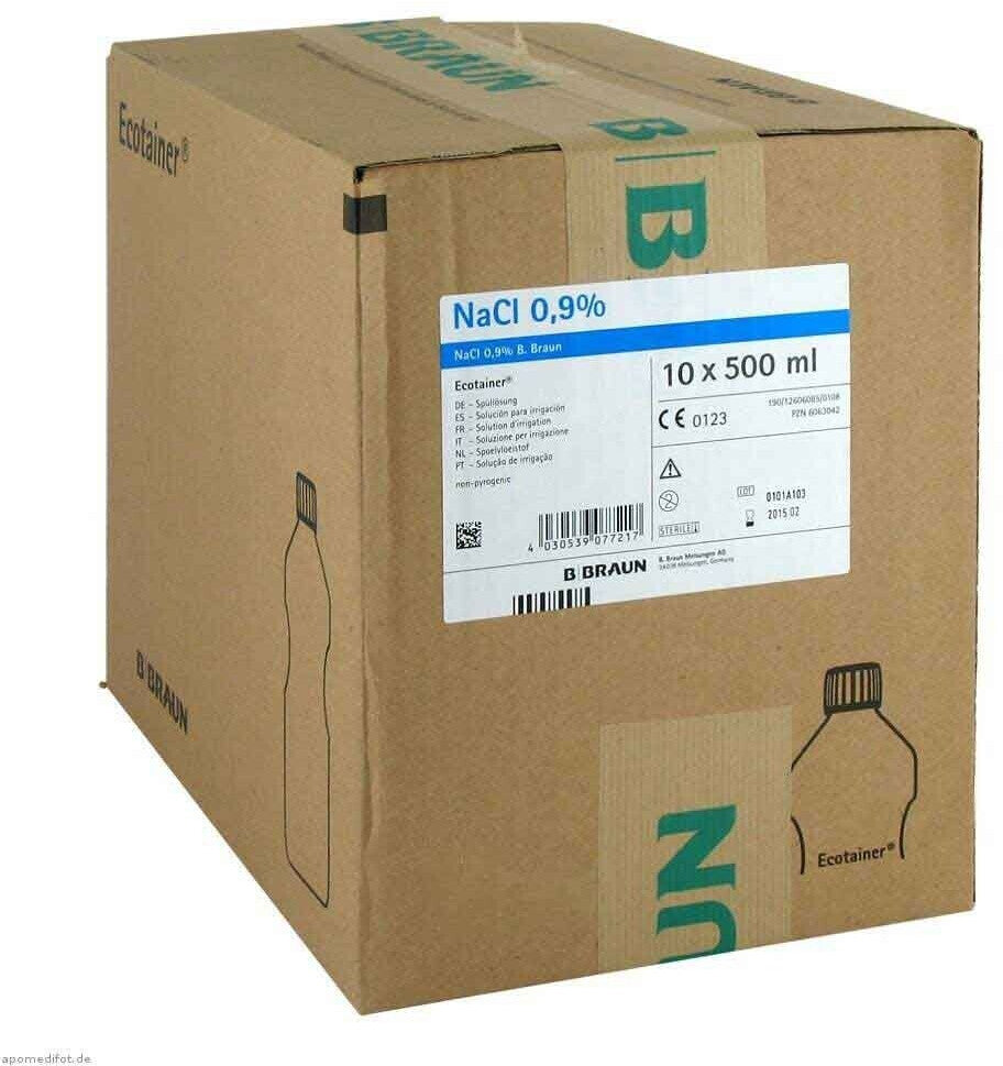 NaCl. 0,9 % B. Braun Spüllösung, Ecotainer (10x500ml)