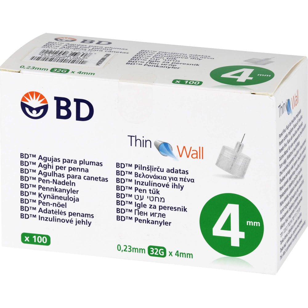 BD Becton DickinsonBD Thin Wall Pen‑Nadeln 4 mm | Ø 0.23 mm | 32 GDocMed GmbH