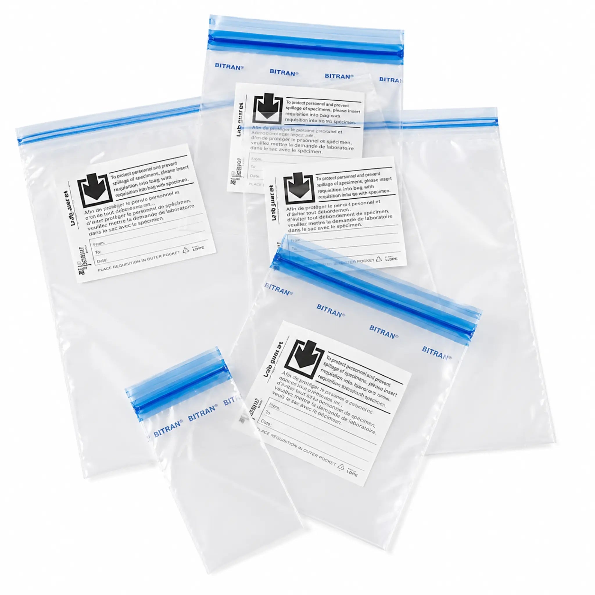 LP ITALIANA SPADoppelclip Transportbeutel flüssigkeitsdicht mit IdentifikationsetikettDocMed GmbH