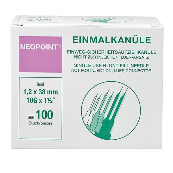 NeopointEinweg - Sicherheitsaufziehkanüle, stumpf, ohne FilterDocMed GmbH