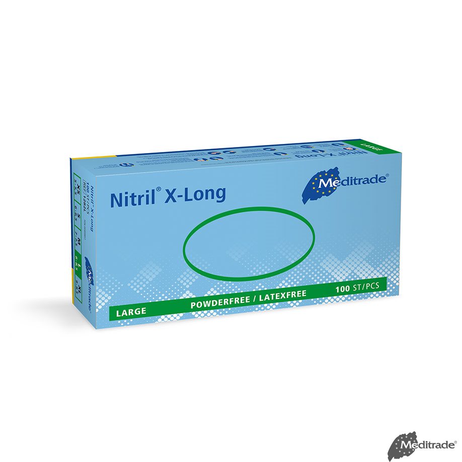 Nitril 3000 Blue X-Long U.-Handschuhe PF latexfrei, unsteril