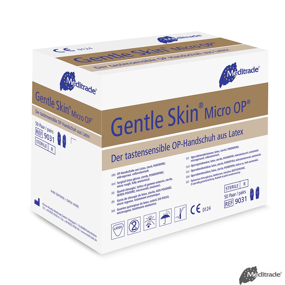 Gentle Skin Micro OP-Handschuhe Latex, PF, steril
