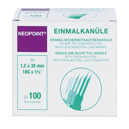NeopointNeopoint Einweg - Sicherheitsaufziehkanüle, stumpf, mit FilterDocMed GmbH