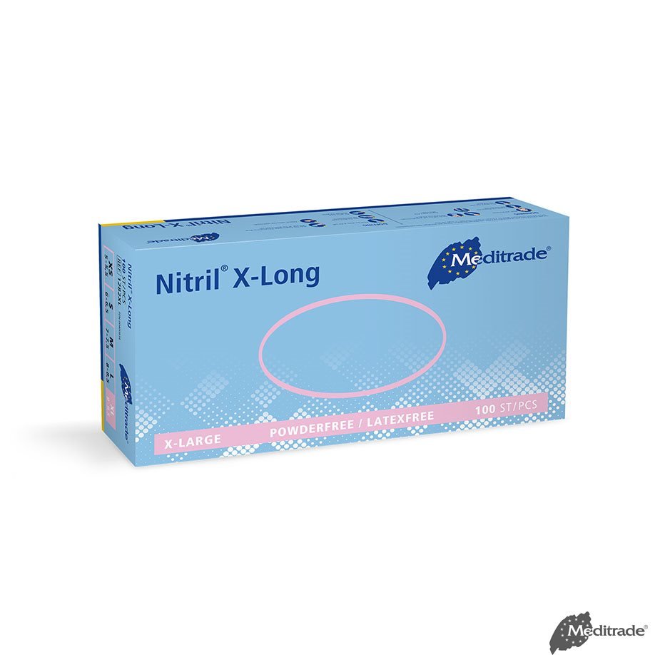 MeditradeNitril 3000 Blue X-Long U.-Handschuhe PF latexfrei, unsterilDocMed GmbH
