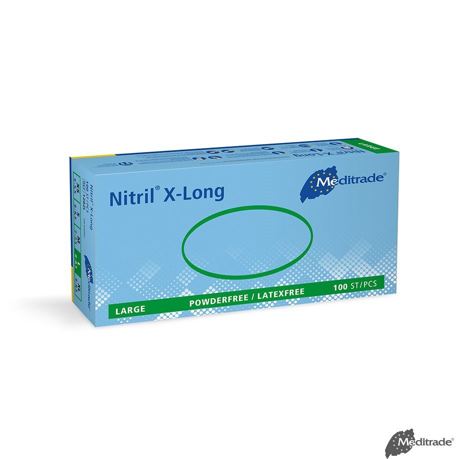 MeditradeNitril 3000 Blue X-Long U.-Handschuhe PF latexfrei, unsterilDocMed GmbH