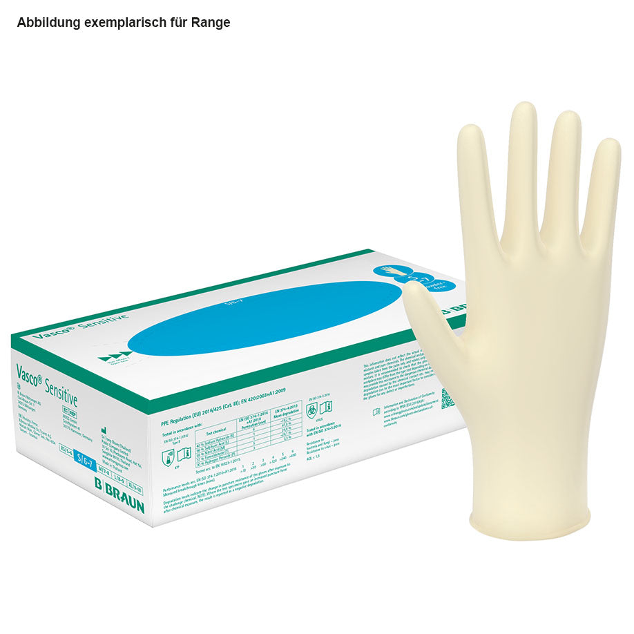 Vasco Sensitive Untersuchungshandschuhe PF, hell, Latex