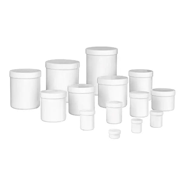 Kartell S.p.A.Schraub- / Salbendosen aus weißem Kunststoff, hygienisch, mit DeckelDocMed GmbH