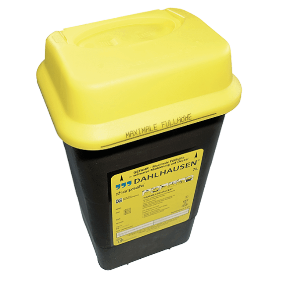 DahlhausenSharpsafe Sicherheitsbehälter mit Dual protect proDocMed GmbH