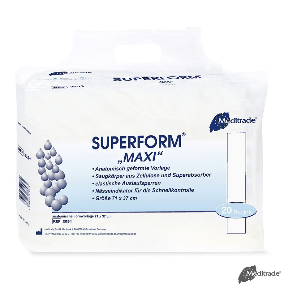 MeditradeSuperform Inkontinenzvorlagen – Anatomisch geformt, hohe SaugleistungDocMed GmbH