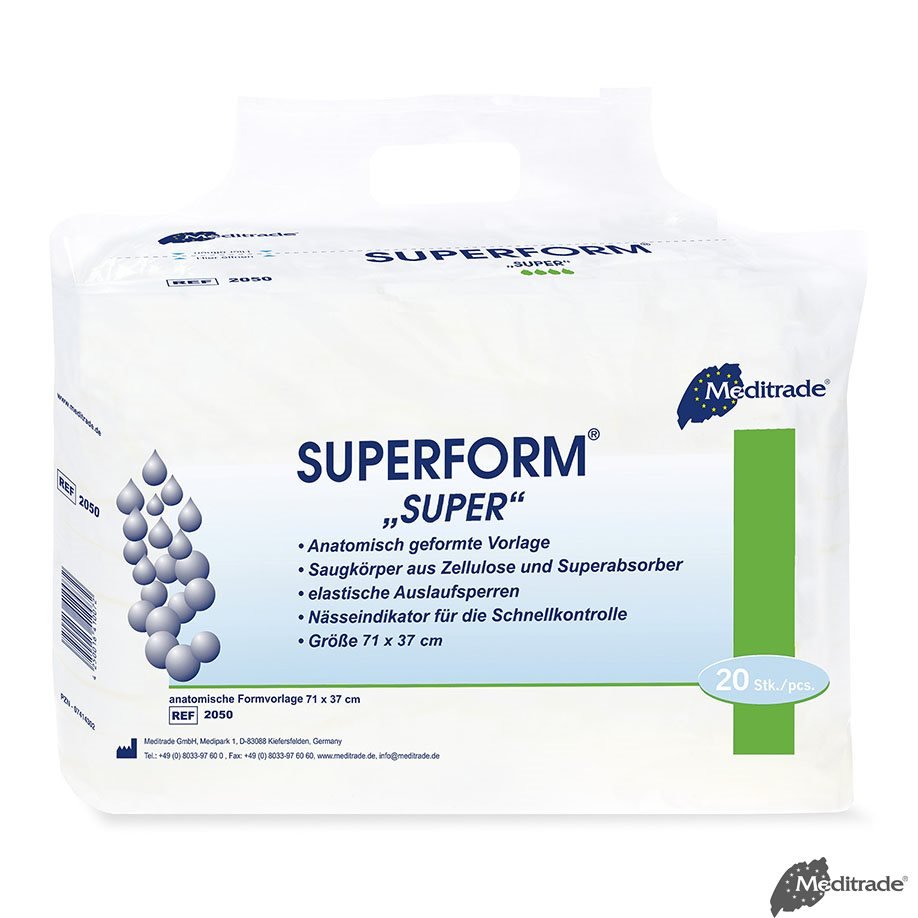 MeditradeSuperform Inkontinenzvorlagen – Anatomisch geformt, hohe SaugleistungDocMed GmbH