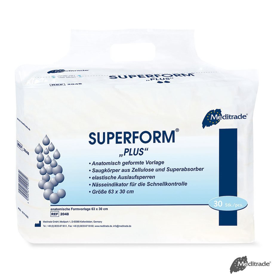 MeditradeSuperform Inkontinenzvorlagen – Anatomisch geformt, hohe SaugleistungDocMed GmbH