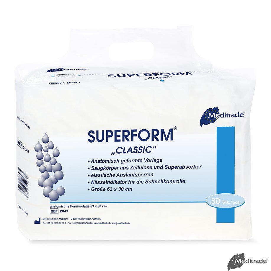 MeditradeSuperform Inkontinenzvorlagen – Anatomisch geformt, hohe SaugleistungDocMed GmbH