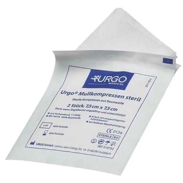 UrgoUrgo Mullkompressen steril, 8-fach gelegt, 100 % BaumwolleDocMed GmbH