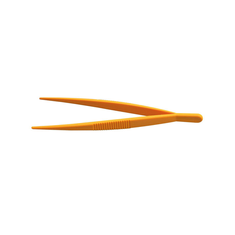 Tweezers, POM, yellow, blunt, elastic